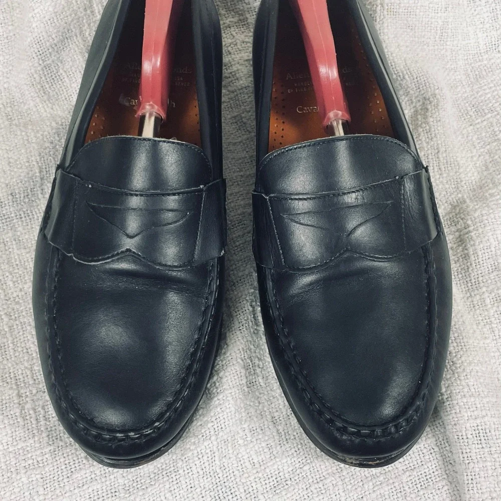 Allen Edmonds Cavanaugh Loafers Mens 10 E Black Leather Penny Dress Made USA